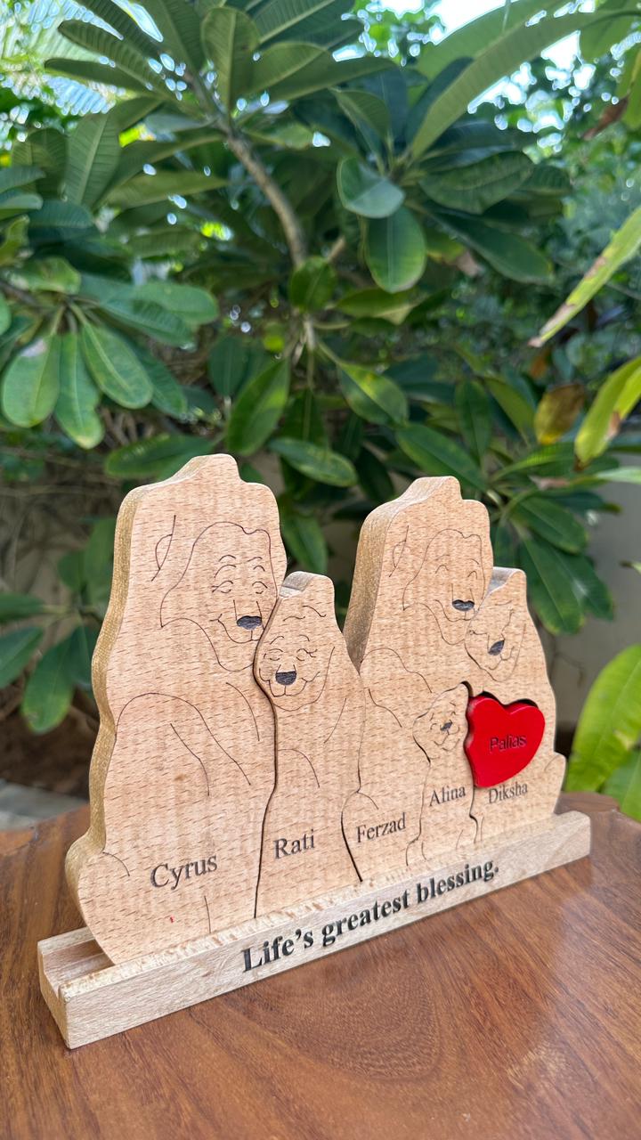 Lion family of 5- with grand parents