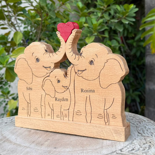 10'' inch open eye Elephant family of 3