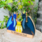 Colour Dragon Family of 3 – Personalized Wooden Decor