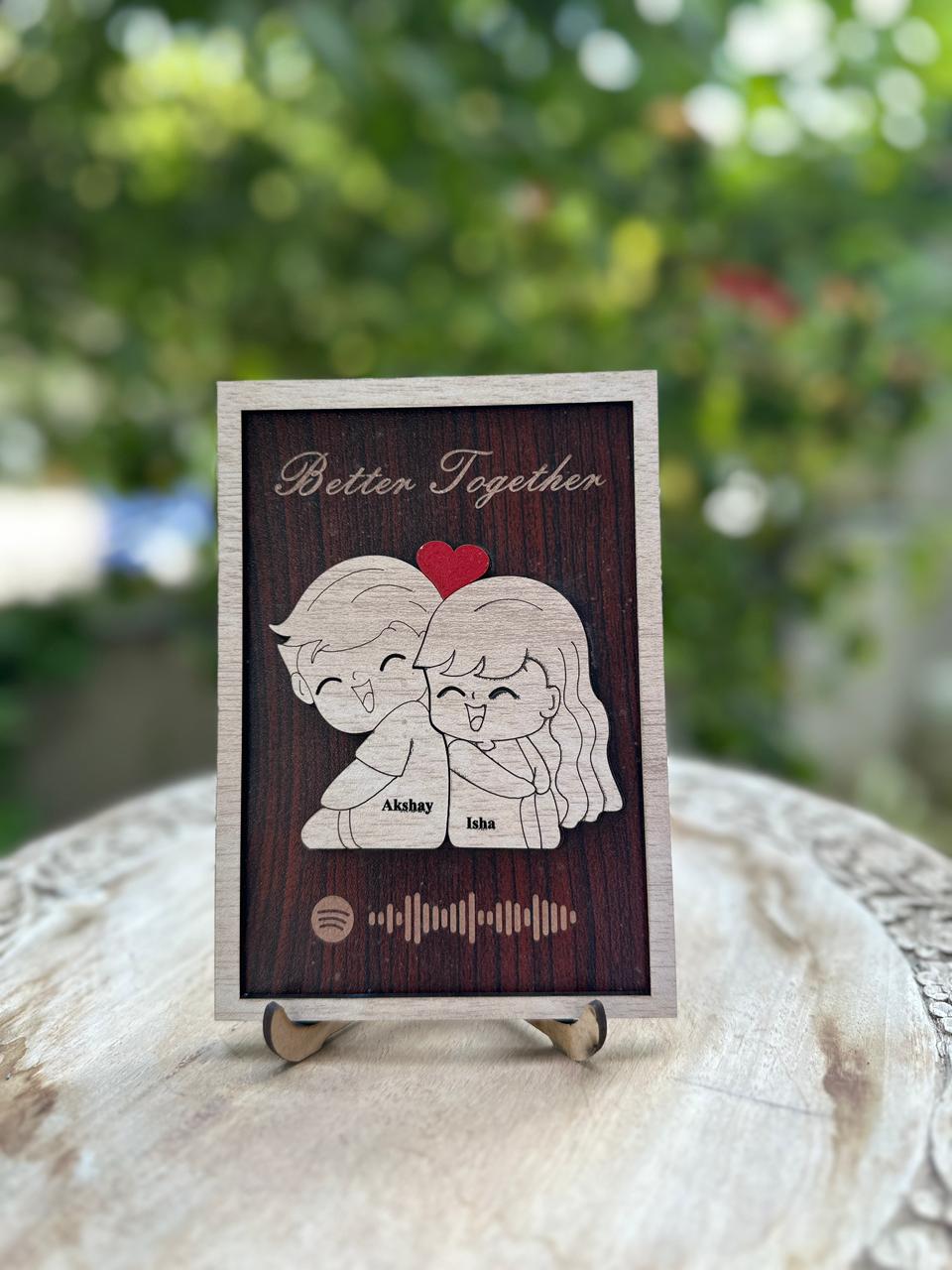 personalized couple Spotify frame