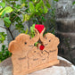 10" inch Elephant Family of 4 – Personalized Wooden Decor