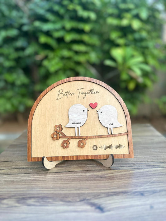 personalized birds Spotify song frame